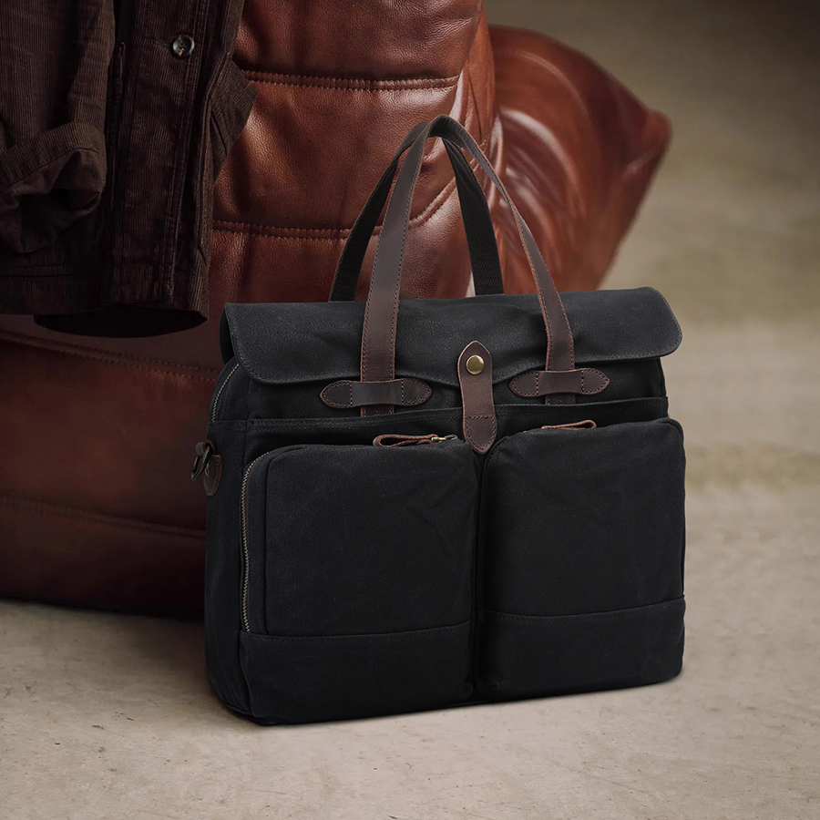 Canvas laptop handbag