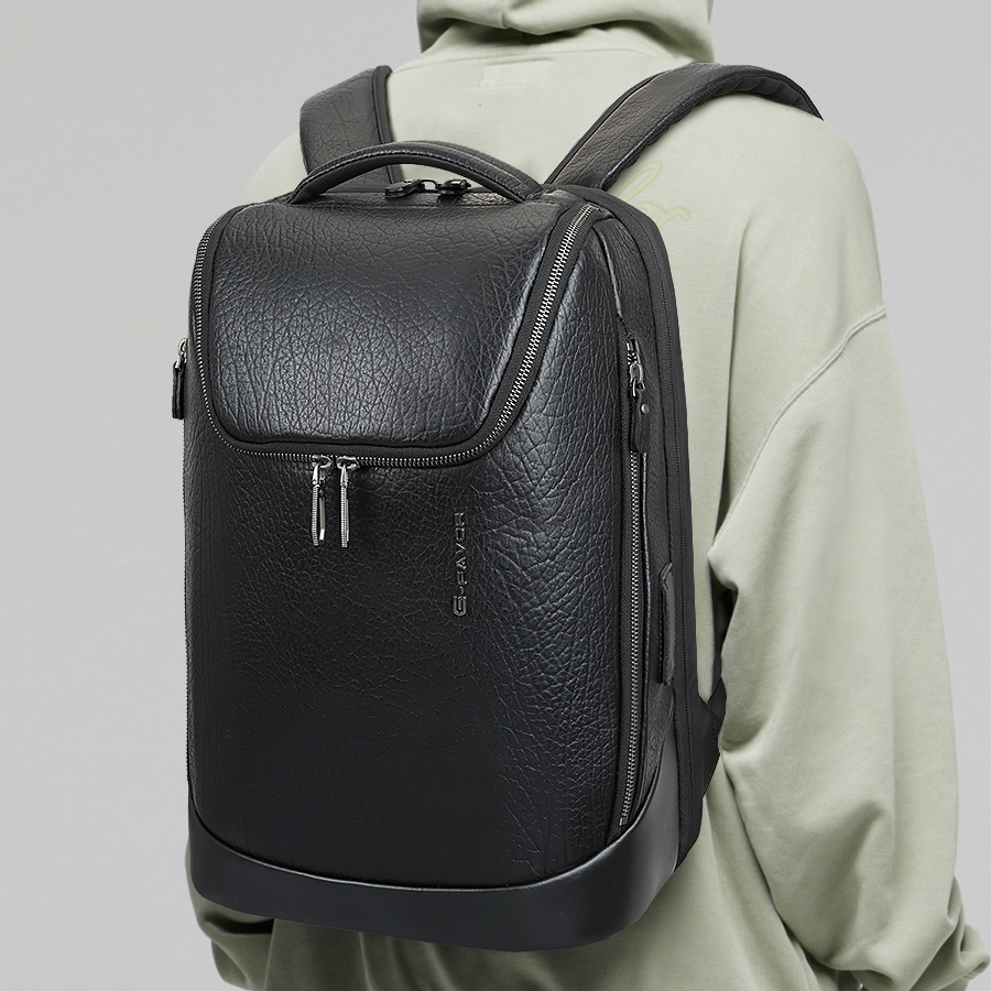 Genuine leather backpack