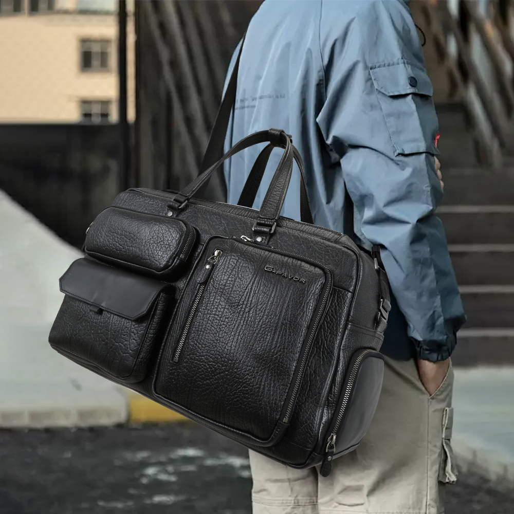 Genuine leather travel bag