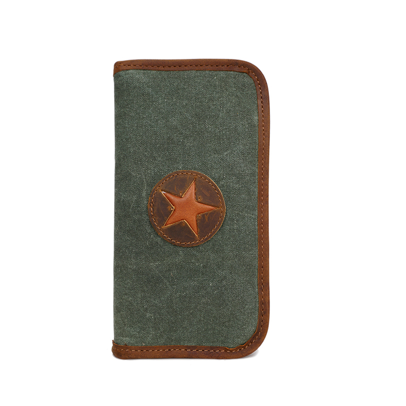 Organ Design Bifold Zipper Genuine Leather Wallet Card Holder