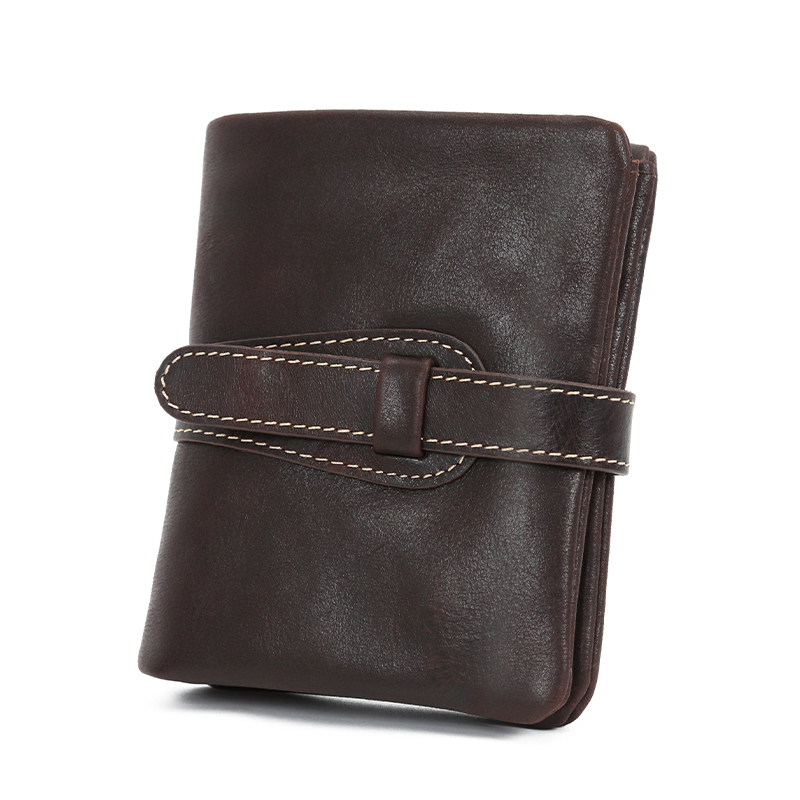 Vintage HandmadeHigh Quality Genuine Leather Bifold Minimalist Clip Card Holder