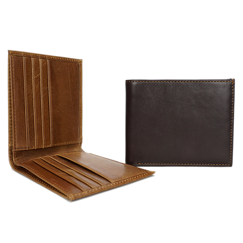 Slim Money Clip Credit Card Holder Genuine Leather Wallet