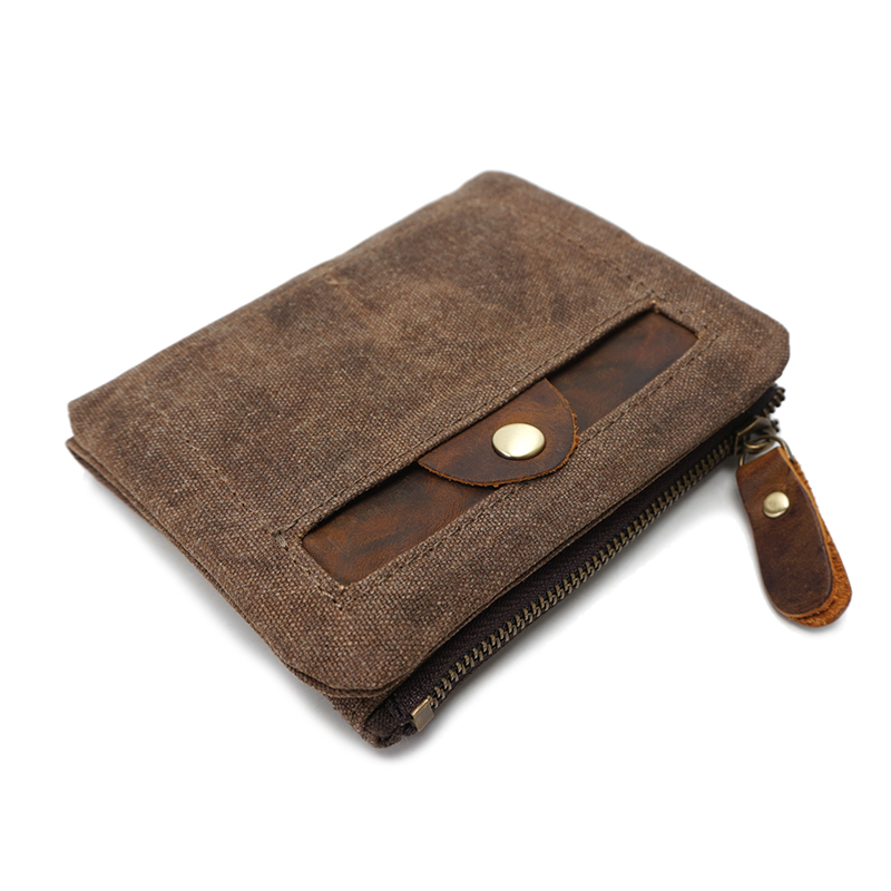 Vintage Genuine Leather Bifold Wallet Unisex Card Holder