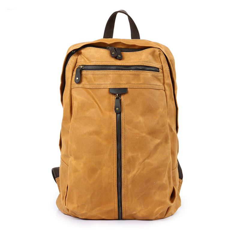 Vintage Large Capacity Fashion Outdoor Zipper Canvas Backpack